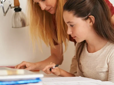 teen-mom-help-with-schoolwork-home-student-support-assignment-project-mother-girl-knowledge-weekend-bedroom-education-assistance-guidance-learning-by-desk